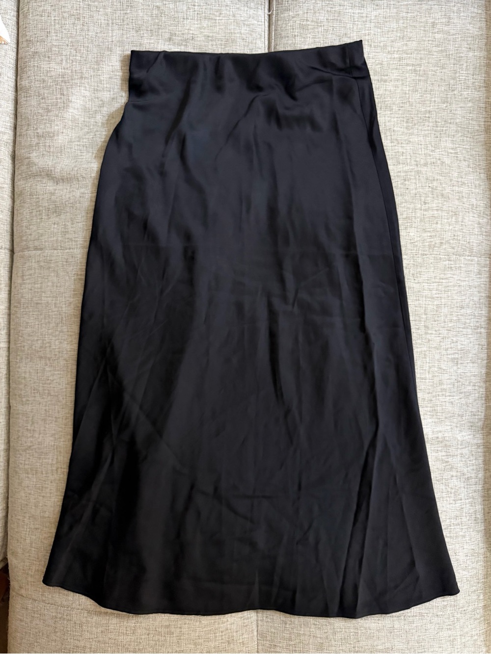 H&M Black Midi Slip Skirt - Classic Essential